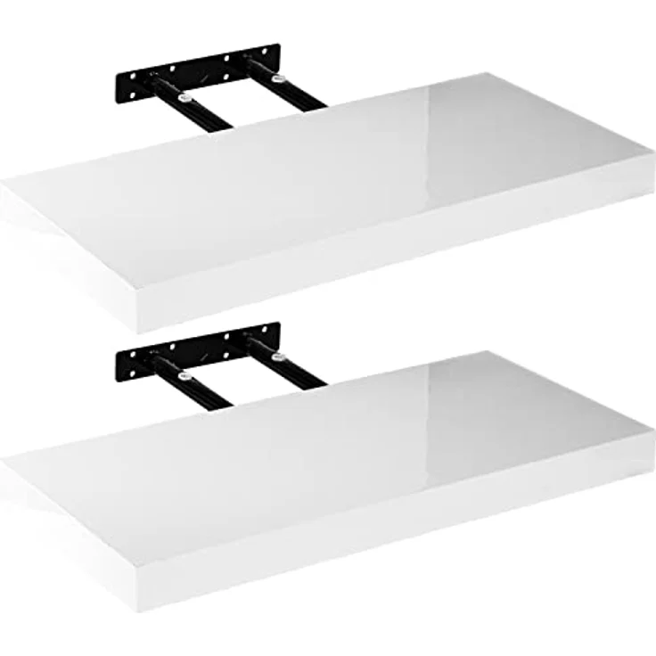STILISTA Wandregal Wandboard Schweberegal Küchenregal Bücherregal, Set, Set, Regal, Volato, 2er Set, Länge 30 - 110 cm, Stärke 3,8 cm – Bild 2