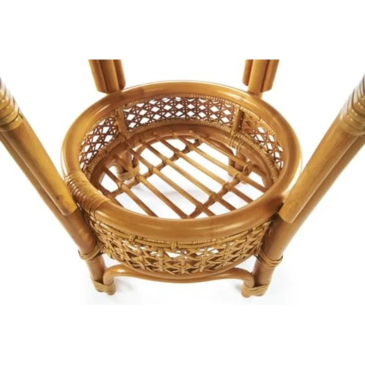 Kobolo Beistelltisch Tisch Ablagetisch NIMES aus Rattan (mit Ablagekorb, 1-St) – Bild 5