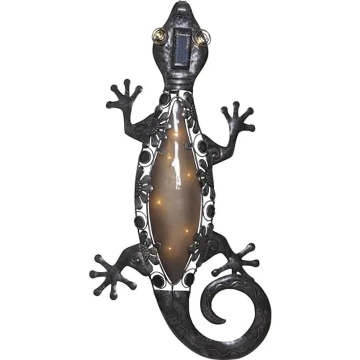 Star LED-Solar-Wanddeko 'Gecko', Eidechse,