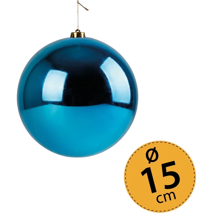 Christbaumkugel Weihnachtskugel ⌀ 15 cm Baumschmuck Deko-Kugel petrol glänzend