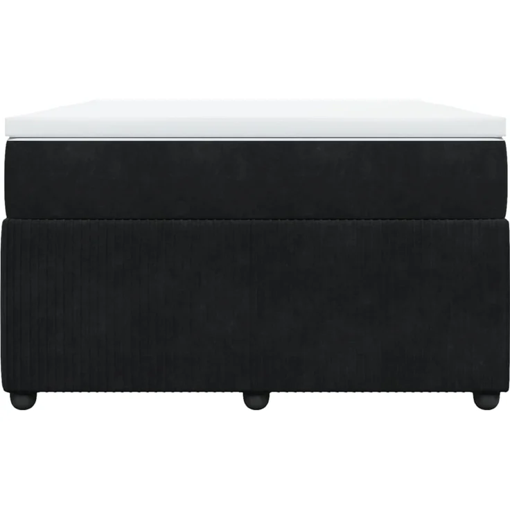 vidaXL Boxspringbett mit Matratze Schwarz 120x200 cm Samt 3285634 – Bild 4
