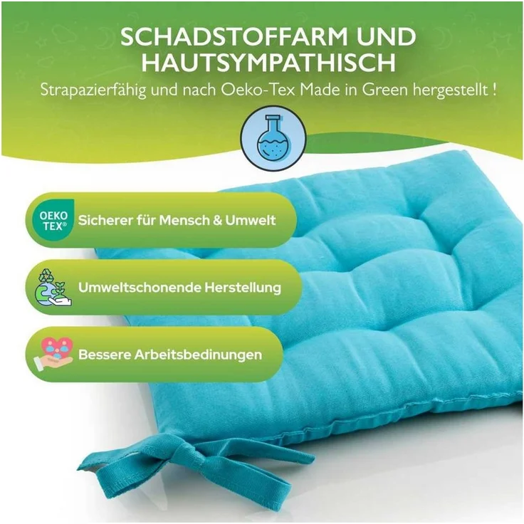 etérea Himmlische Qualität Sitzkissen etérea Sitzkissen Stuhlkissen Basic Auflage und – Bild 2