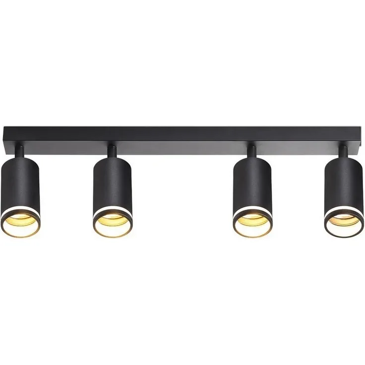 Nettlife Deckenstrahler Schwarz Schwenkbar Modern Wandstrahler Innen Metall Deckenlampe GU10, Schwenkbar 355°, ohne Leuchtmittel, für Flur Wohnzimmer Küche Schlafzimmer