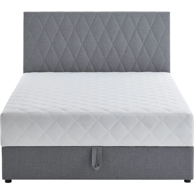 Atlantic Home Collection Stauraumbett Benita, mit Taschenfederkern 140x200 cm Hellgrau – Bild 2