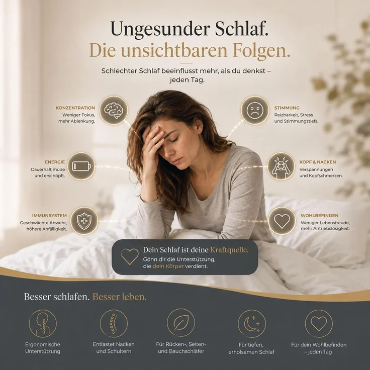 EXKLUSIV HEIMTEXTIL Ergonomisches Nackenstützkissen für Rücken, Seiten & Bauchschläfer - Memory Foam - hautfreundlicher Bambus Bezug - OEKO TEX® zertifiziert - 2in1 Funktion – Bild 7