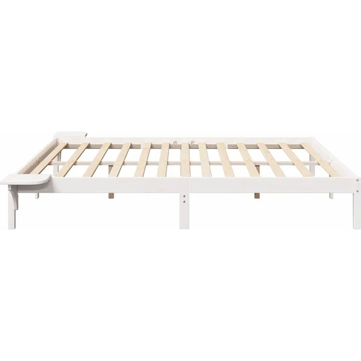 vidaXL Bettrahmen Weiß 180 x 200 cm Massives Kiefernholz 873179 – Bild 6