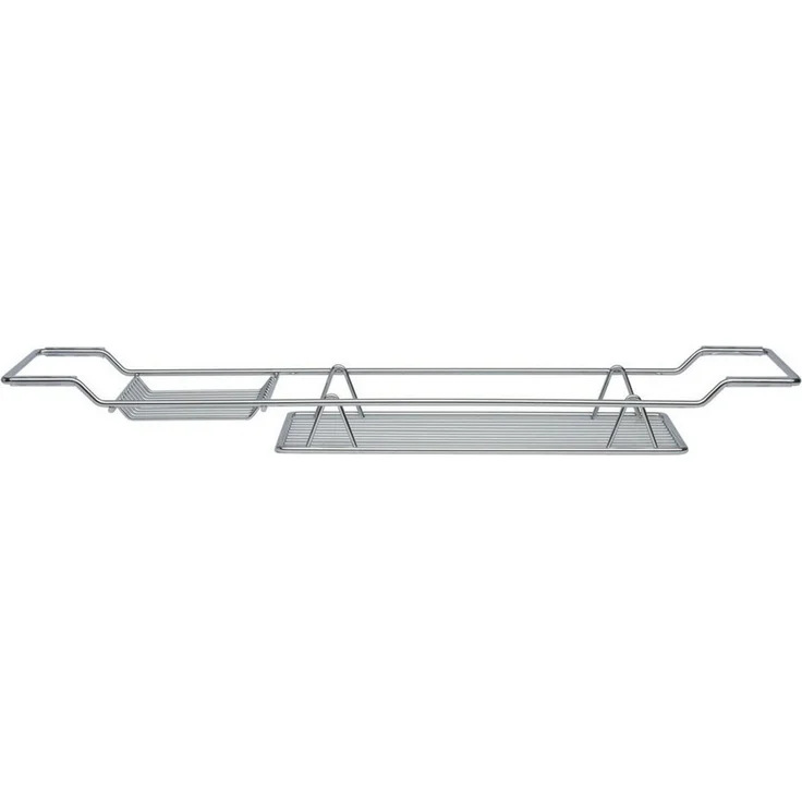 Euroshowers GmbH Badewannenablage Chrom 69 × 16 × 6 cm, mit Seifenhalter, ohne Bohren, 69 cm Länge – Bild 2