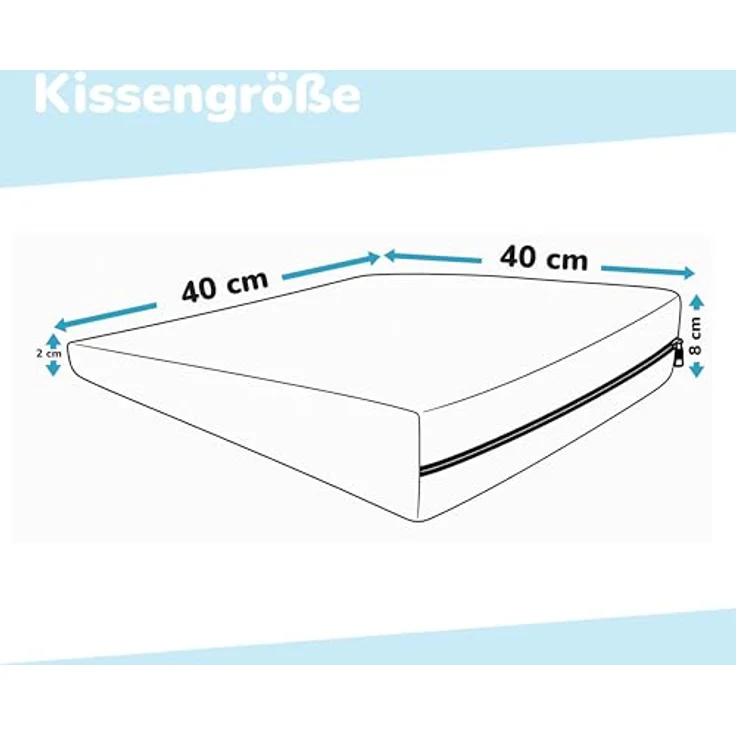 POKAR Keilkissen Stuhl Sitzkeil Ergonomisches Sitzkeilkissen Bürostuhl Kissen Orthopädisch Keilkissen Autositz Schaumstoff, Grau, 38 x 38 x 8/2 cm – Bild 10