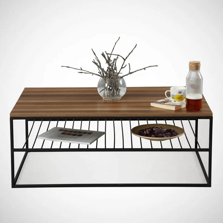 Skye Decor 'Etna - Walnut' Couchtisch, Walnuss, 95 x 43 x 55 cm – Bild 2