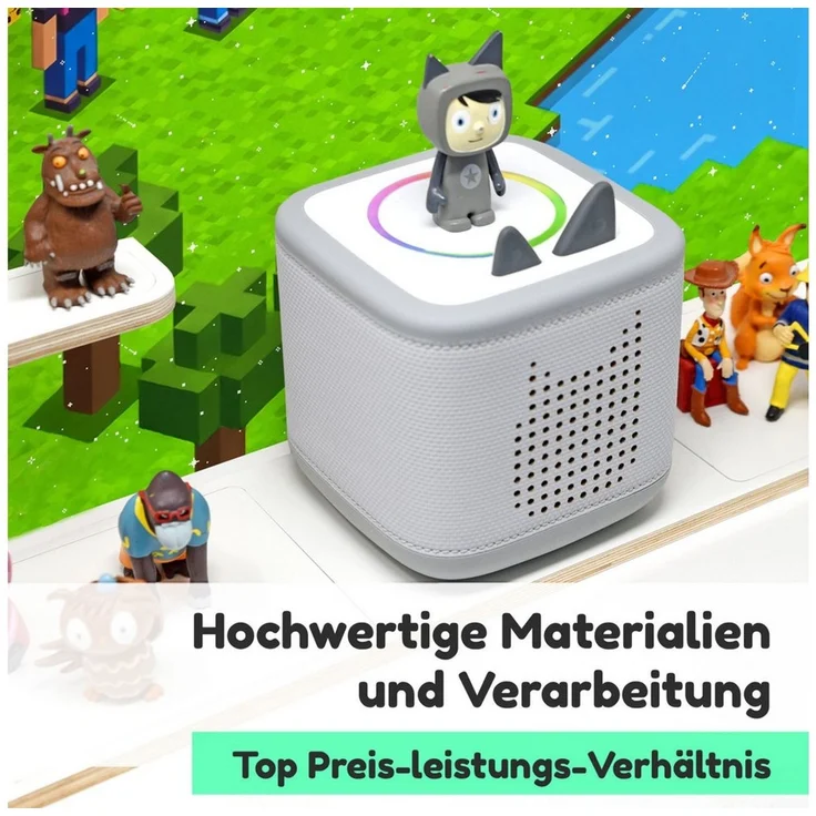 stadtecken Kinderregal groß, geeignet für Toniebox 2 und ca. 50 Tonies, Packung, Perfekte Aufbewahrung im Kinderzimmer – Bild 2
