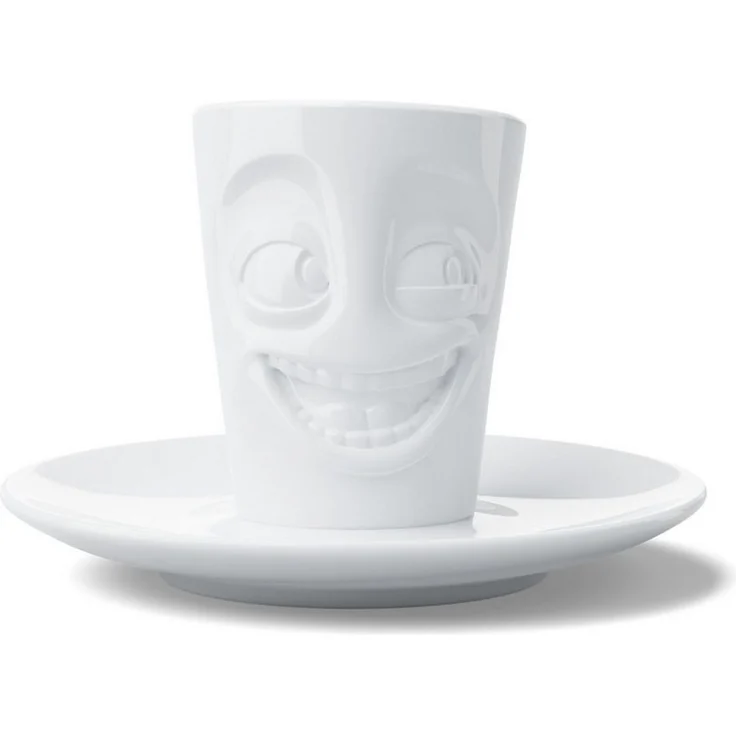 FIFTYEIGHT Espresso Mug mit Henkel 80ml - Witzig weiß – Bild 3