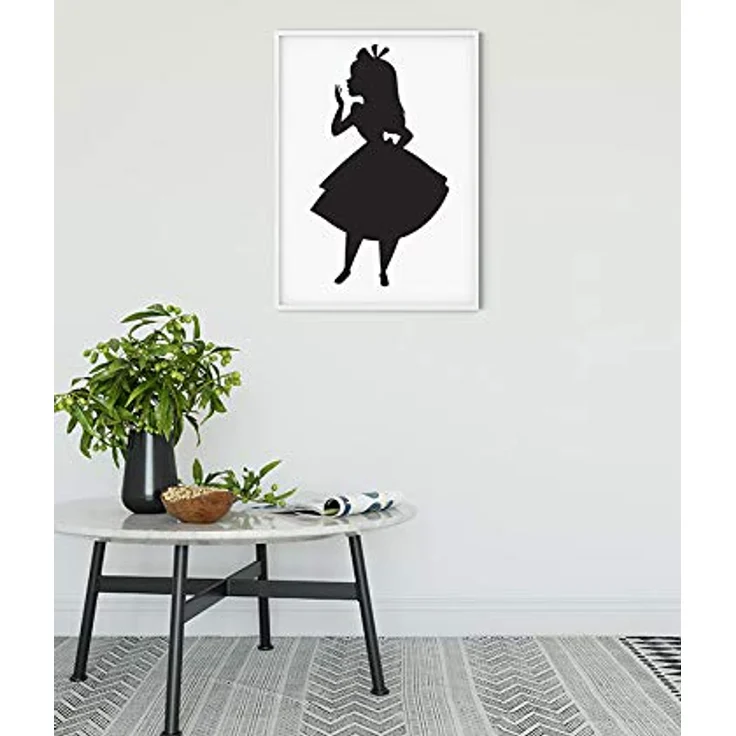 Komar Disney Wandbild Alice Silhouette, Kunstdruck für Kinderzimmer und Babyzimmer, 30x40cm, ohne Rahmen, hochwertiger Druck auf Premium-Poster Fotopapier – Bild 2