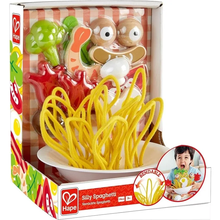 Hape E3165 Verrückte Spaghetti Zubehör für Kinderküchen und Kaufmannsladen, ab 3 Jahren