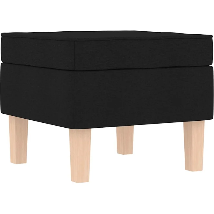 vidaXL Schaukelstuhl mit Fußhocker Schwarz Stoff 3307999 – Bild 7
