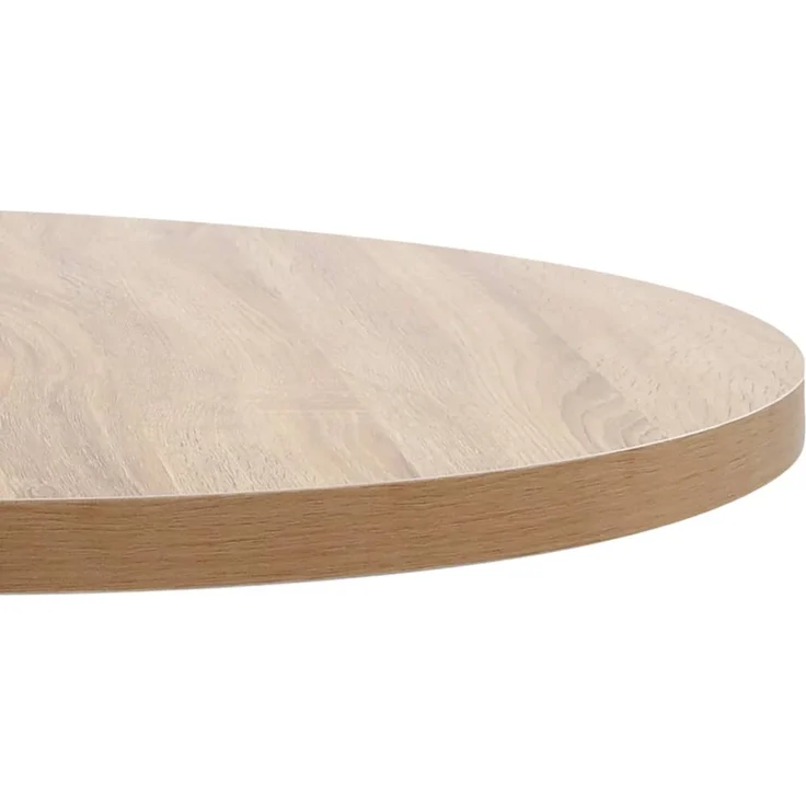 Bistrotisch FLORI rund Hellbraun/Weiß 80 cm MDF | Esstisch kleiner Tisch Cafe Gartentisch Balkontisch Outdoortisch – Bild 4