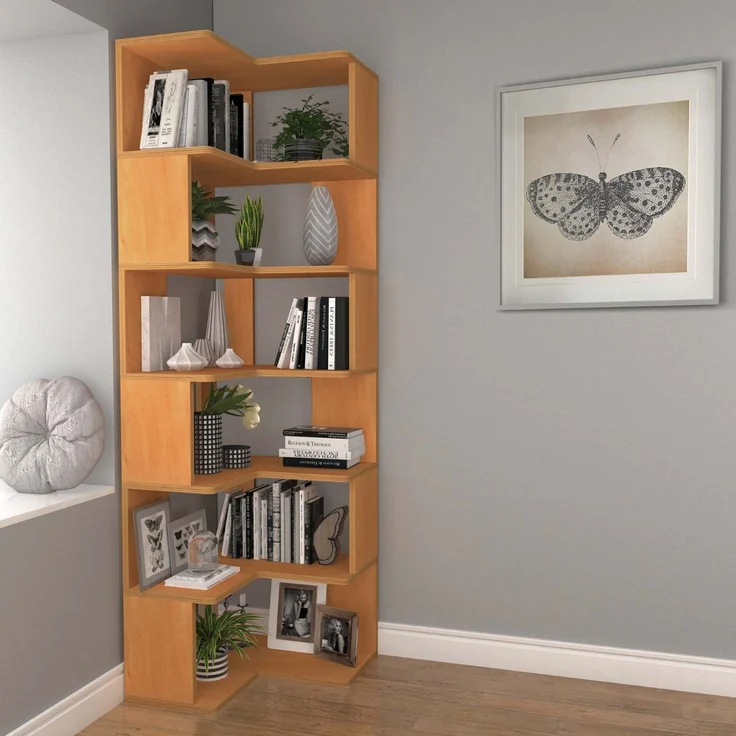 Skye Decor 'CPT4802-150' Schreibtisch mit Bücherregal, Teak, 150 x 75 x 60 cm – Bild 3