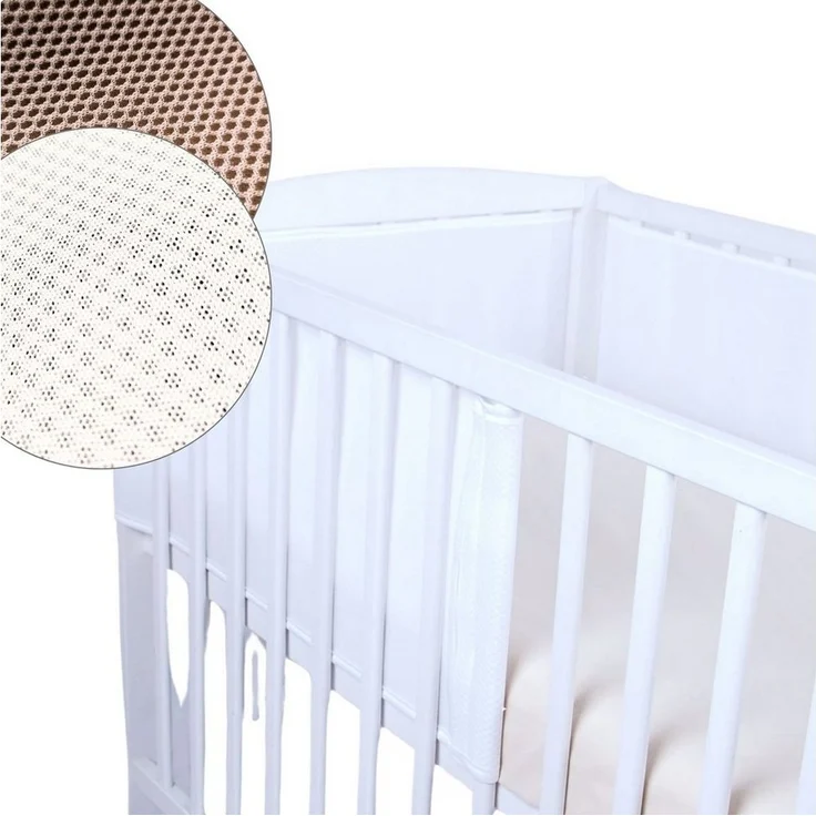 BabyLux Bettumrandung BabyLux Nestchen AIR Babybett Bettumrandung Umrandung Atmungsaktiv, Weiß_1x180cm – Bild 1