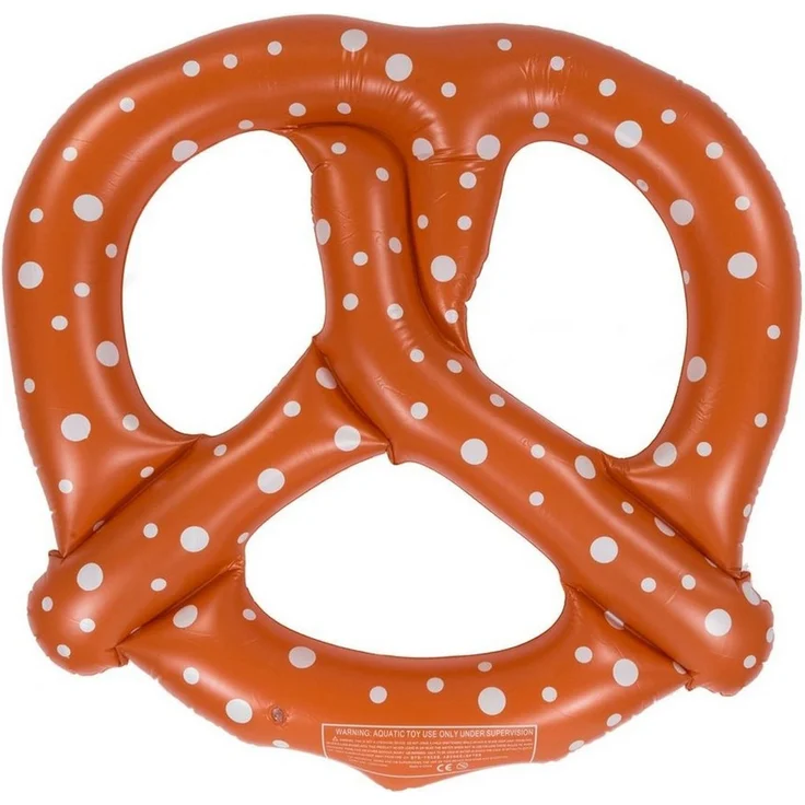 Goods+Gadgets Luftmatratze Schwimmbrezn XXL Schwimmreifen, Brezel aufblasbare Schwimmbrezel – Bild 3