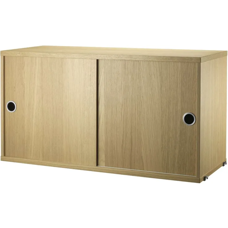 String System Hängeschrank mit Schiebetüren Eiche natur 78/42/30