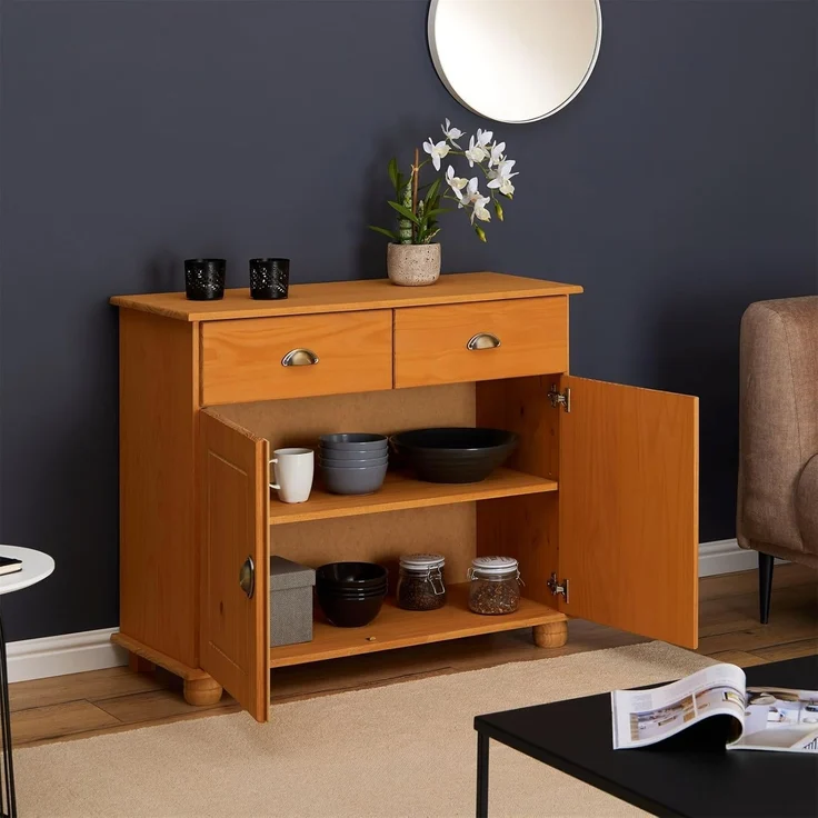 IDIMEX Kommode COLMAR, Kommode Anrichte Schrank Möbel Holz Kiefer massiv 2 Türen – Bild 5