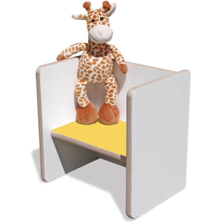 ELI Wendehocker - Mini - Weiß mit bunter Sitzfläche - Gelb