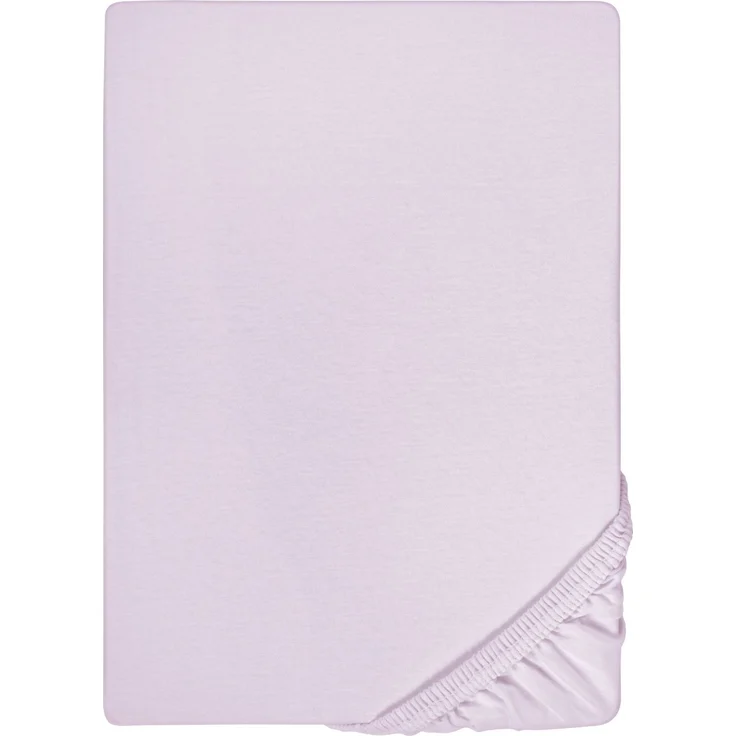 biberna Feinjersey-Spannbetttuch, 100 % Baumwolle, flieder, 1x 180x200 cm - 200x200 cm – Bild 5