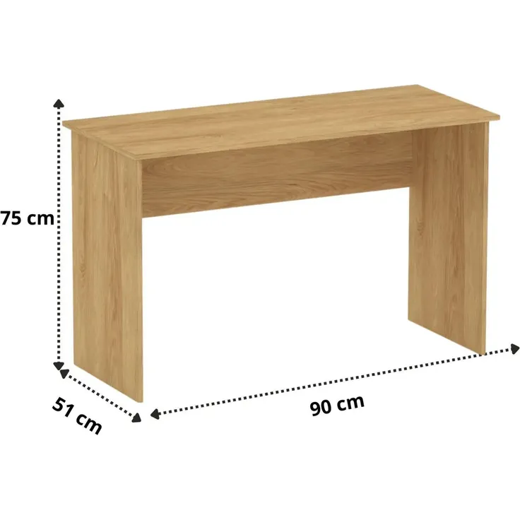 Sleepyshop24 Schreibtisch Hickory 90x51 cm - Kompakter Computertisch für Home Office, Kinderzimmer & Studenten - Stabiler PC-Tisch Platzsparend – Bild 4