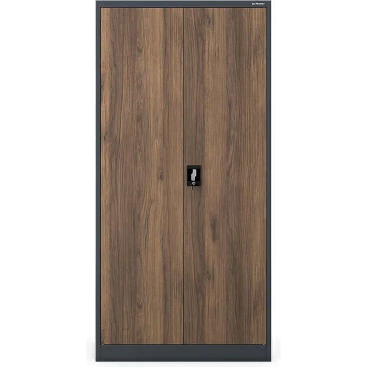 Jan Nowak Metallschrank abschließbar Multifunktionsschrank Büroschrank Aktenschrank Kleiderschrank mit Kleiderstange und Fächern, Stahl Schrank für Büro Kanzlei 185 x 90 x 45 cm – Bild 4