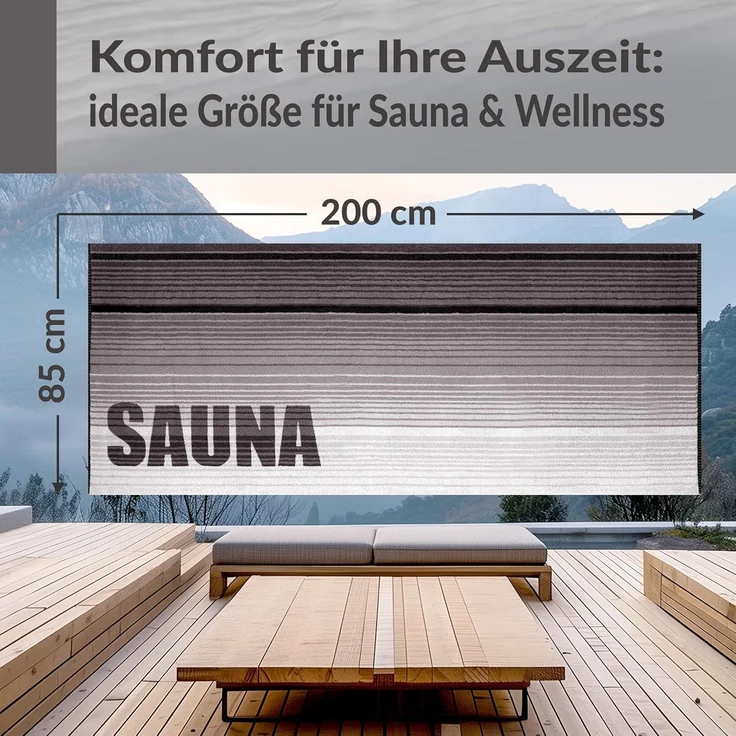 Lashuma Saunatuch XXl Handtuch Oslo, Frottee (1-St), großes Liegtuch Saunahandtuch für Damen und Herren 85x200 cm – Bild 4