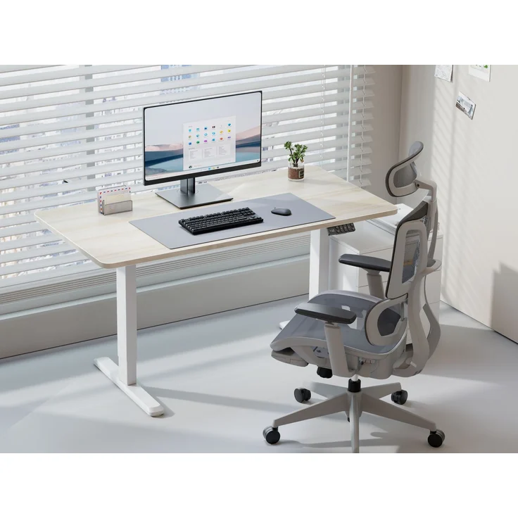 Equip ERGO Elektrisches Steh-Sitz-Schreibtischgestell, Weiß – Bild 4