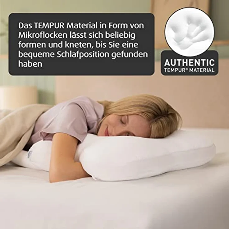 TEMPUR Ombracio Schlafkissen, ergonomisches Bauchschläferkissen in Schmetterlingsform, Liegefühl mittelfest, 60 x 50 x 10 cm – Bild 5