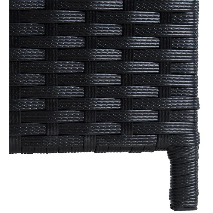 Polyrattan Auflagenbox Kissenbox Gartenbox 114 cm Aufbewahrungsbox Truhe Schwarz – Bild 6