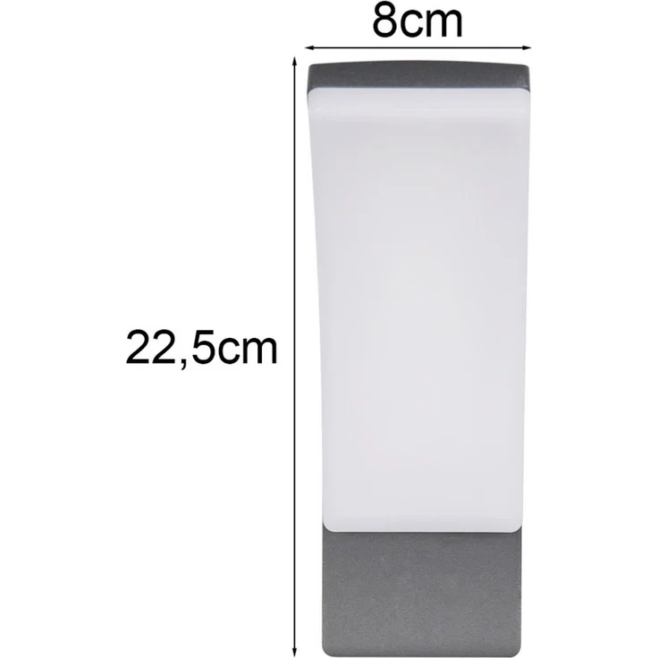 Moderne LED Außenwandleuchte BEJA aus Aluminium in Anthrazit, Höhe 22,5cm – Bild 4