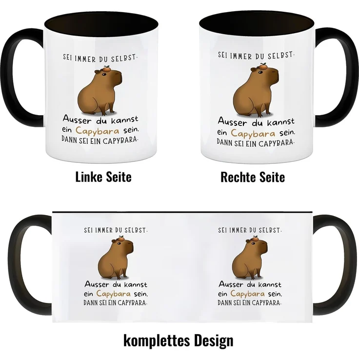 speecheese Tasse Sei immer du selbst ausser kannst ein Capybara sein Kaffeebecher in – Bild 4