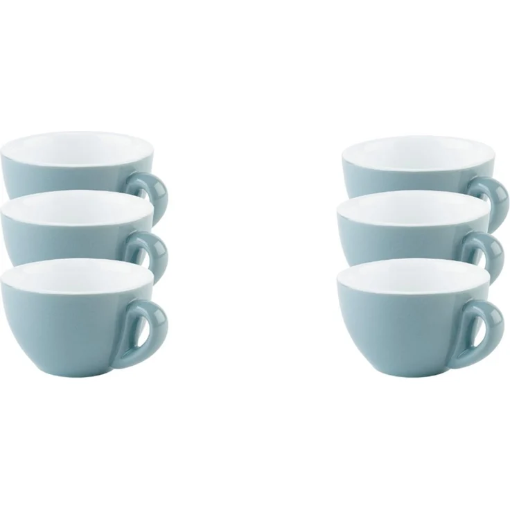 APS Tasse 6er Set Kaffeetassen -SNUG-, 6-tlg, Porzellan, für Heißgetränke aller Art geeignet – Bild 2