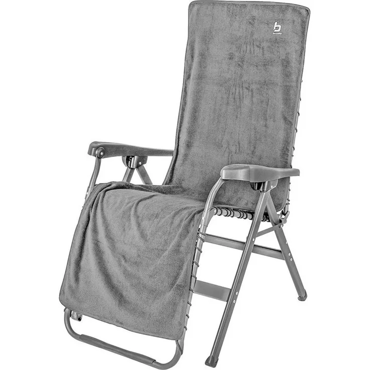Bo-Camp Hochlehnerauflage Frottee Sitz Auflage Hochlehner, Kissen Bezug Garten Camping Klapp Stuhl