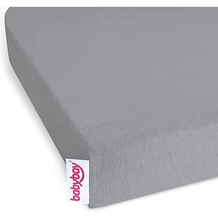 babybay Jersey Spannbetttuch Deluxe passend für Modell Verlängerungsseite Boxspring XXL, grau – Bild 3