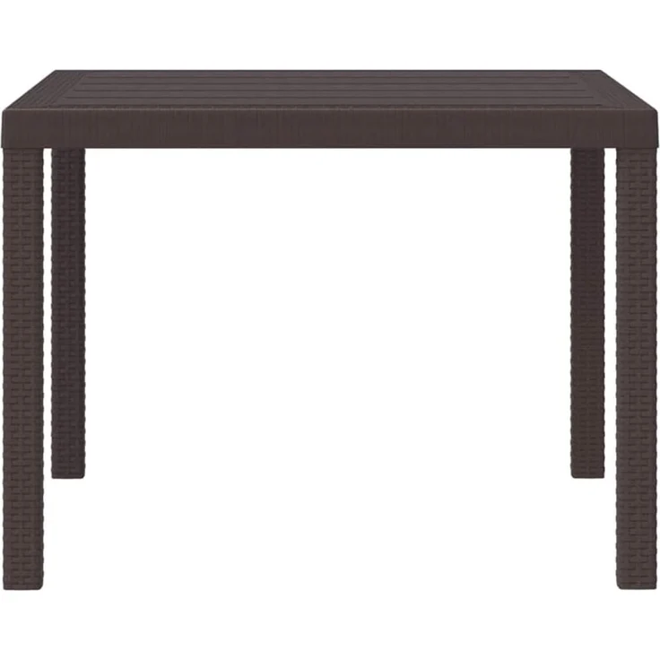 vidaXL Gartentisch Braun 100 x 100 x 73 cm Poly-Rattan 871681 – Bild 6