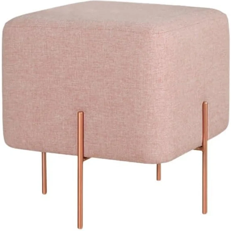 Hanah Home 'Copper 56 - Pink' Pouffe, Rosa, 40 x 42 x 40 cm – Bild 1
