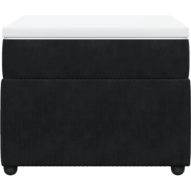 vidaXL Boxspringbett mit Matratze Schwarz 90x190 cm Samt 3285610 – Bild 4