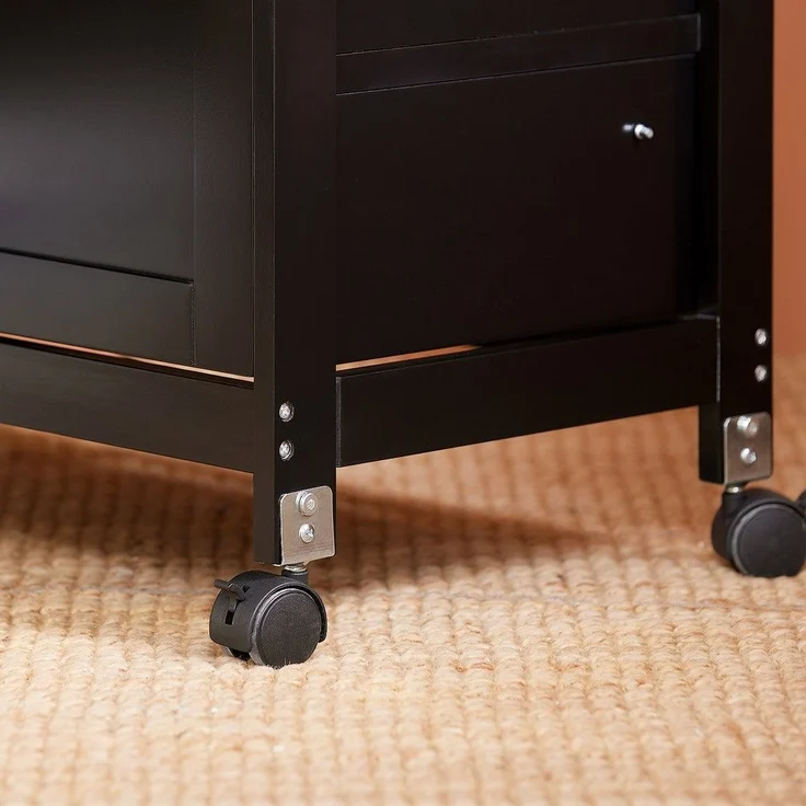 SoBuy FKW79-SCH Küchenwagen, MDF, Lackiert, Schwarz, 67 x 84,5 x 37 cm – Bild 9