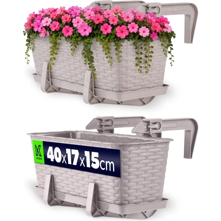 KADAX Blumentopf-Balkon-Blumentopf-Ständerhalter 40 cm – Bild 1