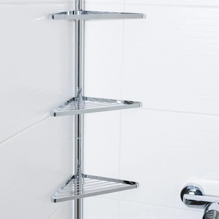 HI Teleskop-Badregal (145 - 250 cm) verchromt 33252 – Bild 2