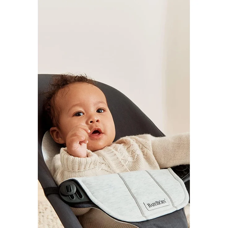 BABYBJÖRN Babywippe Balance Soft - Cotton Jersey Dunkelgrau mit schwarzem Gestell – Bild 4
