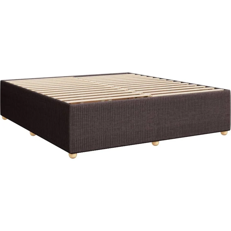 vidaXL Boxspringbett mit Matratze Dunkelbraun 200x200 cm Stoff 3289873 – Bild 9