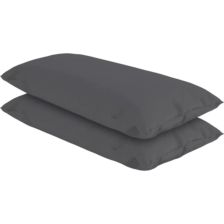 Federkissen mit Bezug - 40x80 cm - 2er Set Anthrazit