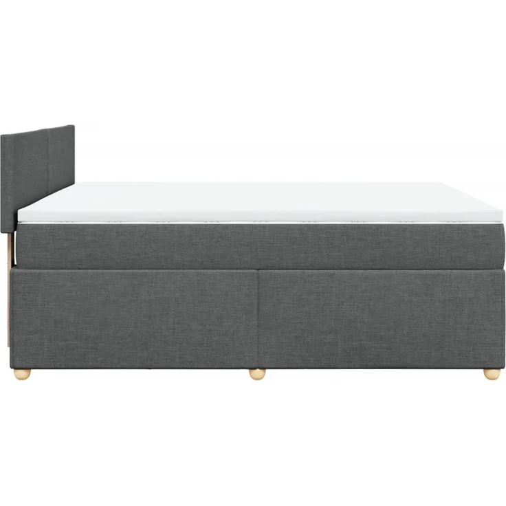 vidaXL Boxspringbett mit Matratze Dunkelgrau 140x200 cm Stoff 3288997 – Bild 7
