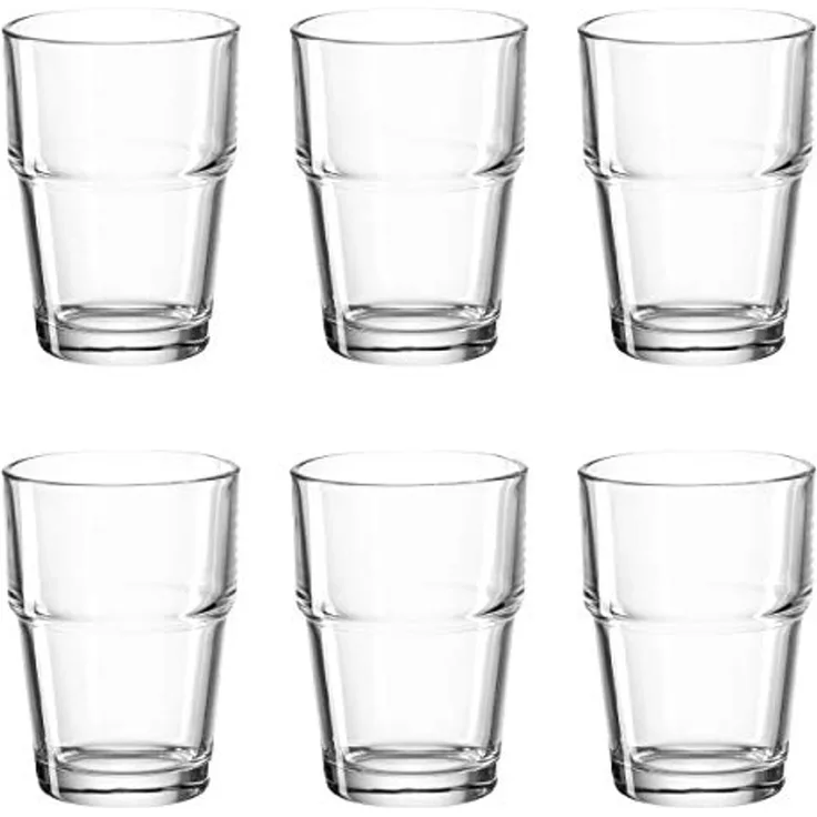 montana: :easy Becher, 6er Set, Trinkbecher, Trinkglas, Wasserglas, Saftglas, Glas, 200 ml, 051035