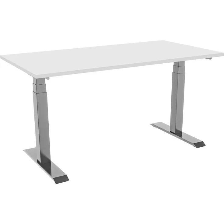 celexon elektrisch höhenverstellbarer Schreibtisch Professional eAdjust-58123 - grau, inkl. Tischplatte 150x75 cm