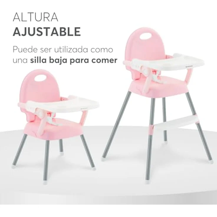 Kikkaboo Kinderhochstuhl 3 in 1 Spoony, niedriger Fütterungsstuhl, Sitzerhöhung rosa – Bild 4